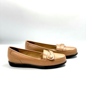 Dr. Sholl's Tan Leather Slip-on Flats